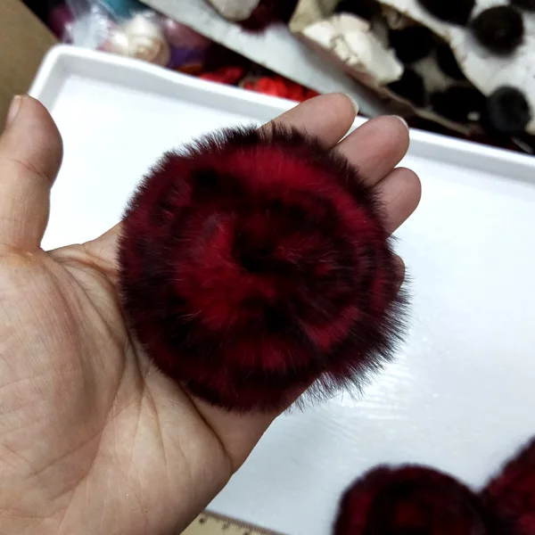 5 шт. DIY помпон норковые помпоны меховые шарики для шитья на вязаных шапках брелок