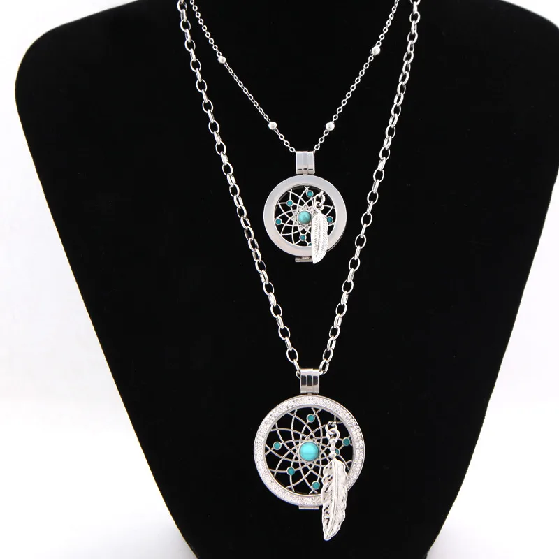 Vinnie дизайн ювелирных изделий монета Ловец снов диск кулон ожерелья с 35 мм двойной
