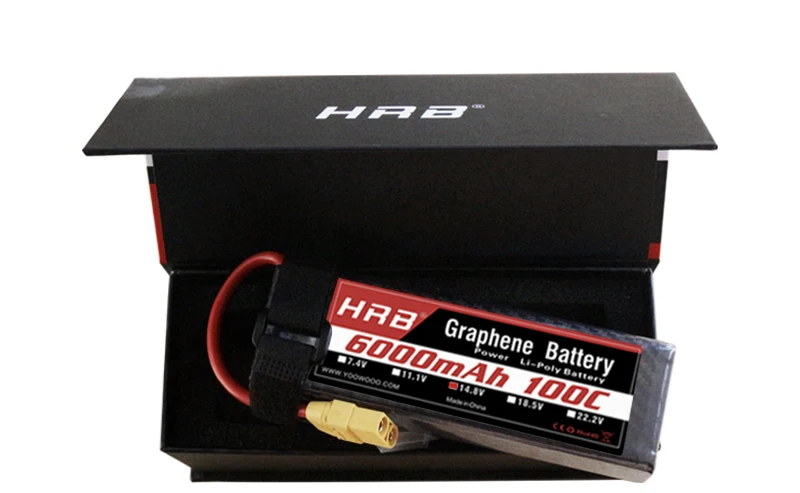 HRB Графен Lipo батарея 14,8 V 6000mah 100C 4S TRX XT90 EC5 Deans T XT60 для Traxxas Багги автомобили внедорожника заряженные RC части