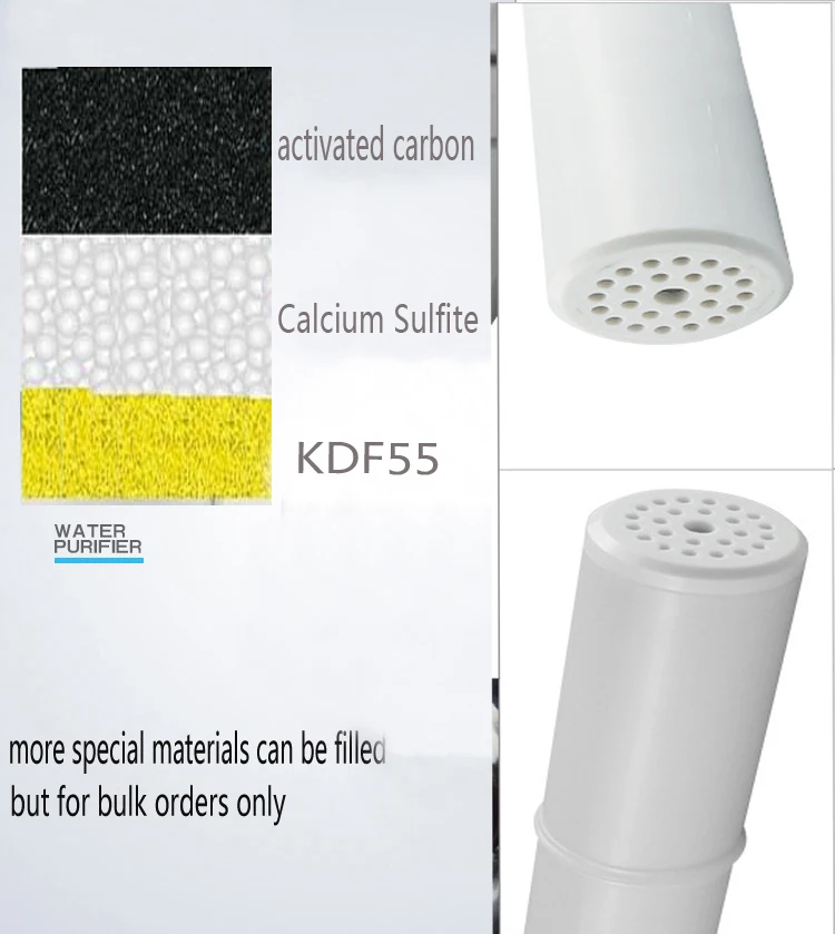 Shower SPA filter/Chlorine free shower head filter with combined Calcium Sulfite,KDF55&Activated Carbon to offer skincare