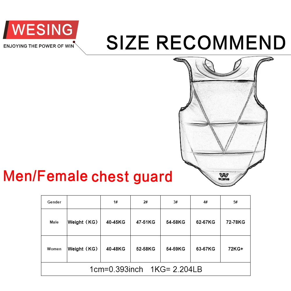 Wesing WTF таэквондо защита для груди Пена Защита тела тхэквондо|taekwondo chest guard|taekwondo