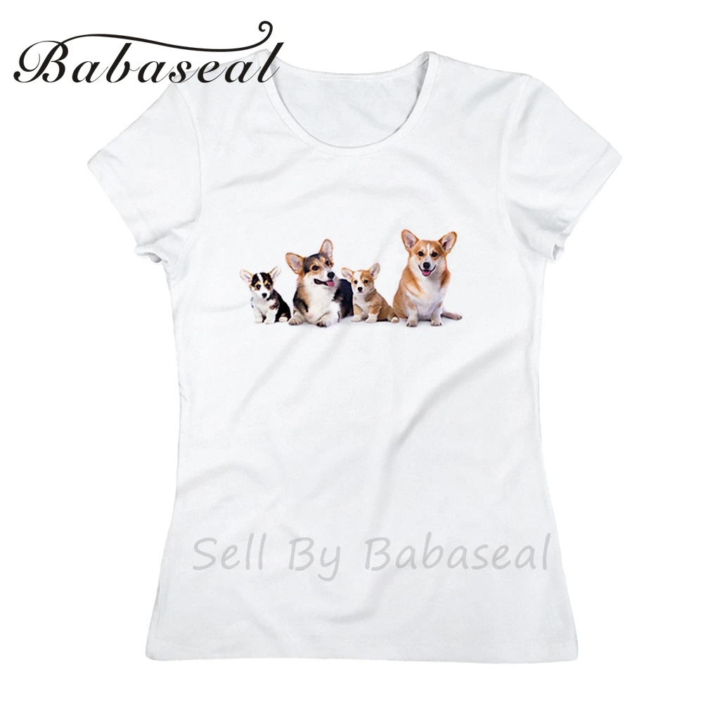 Babaseal Welsh Corgi семейный Рисунок собаки 3d принтер Винтажная Футболка Harajuku футболка