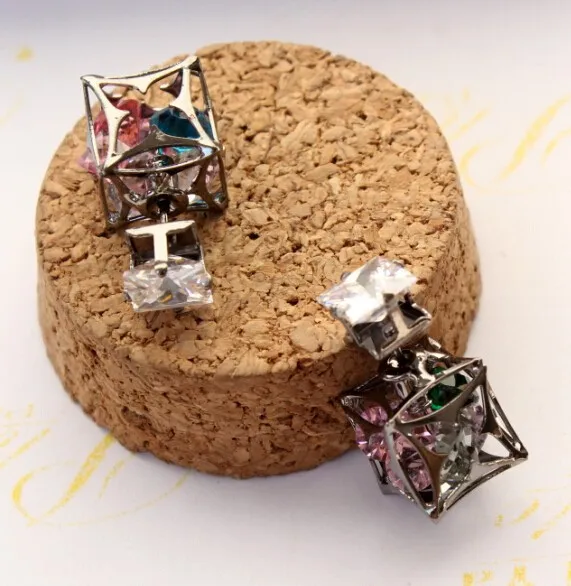 2019 новый дизайн модная брендовая бижутерия Двухсторонние серьги для женщин