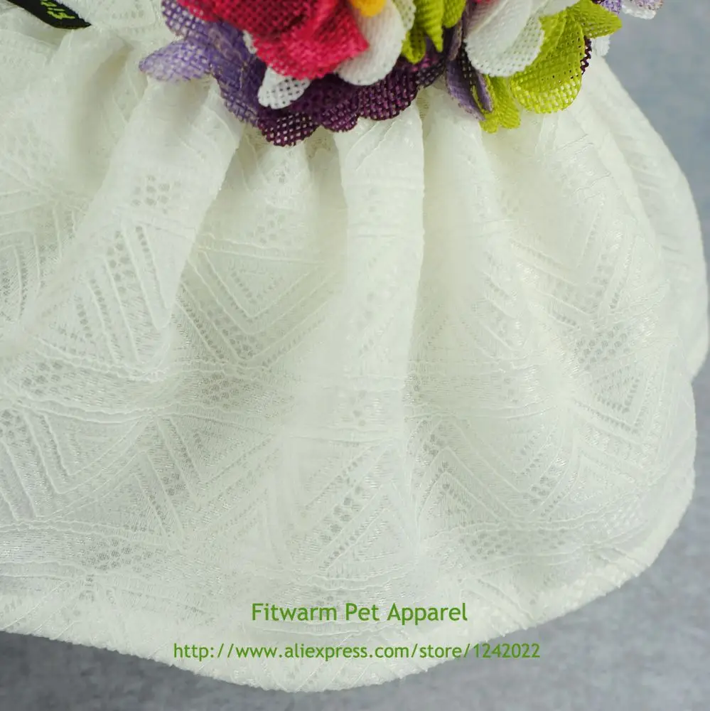Fitwarm элегантный цветочный сарафан для собак Свадебные платья домашних животных
