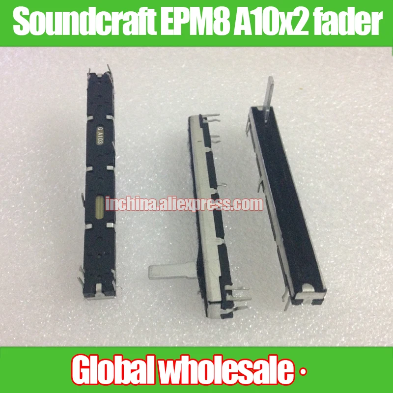 4 шт. прямой потенциометр A10Kx2 для Soundcraft EPM8 микшер/длина хвостовика 15 мм стерео