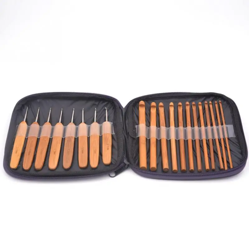 20 шт./компл. набор карбонизированных бамбуковых вязальных спиц Швейные Спицы