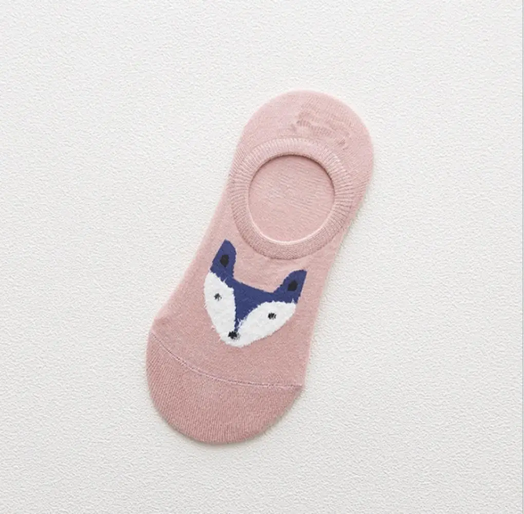 Sox невидимая лиса лодка Harajuku женские нитяные носки перо силиконовые мультфильм