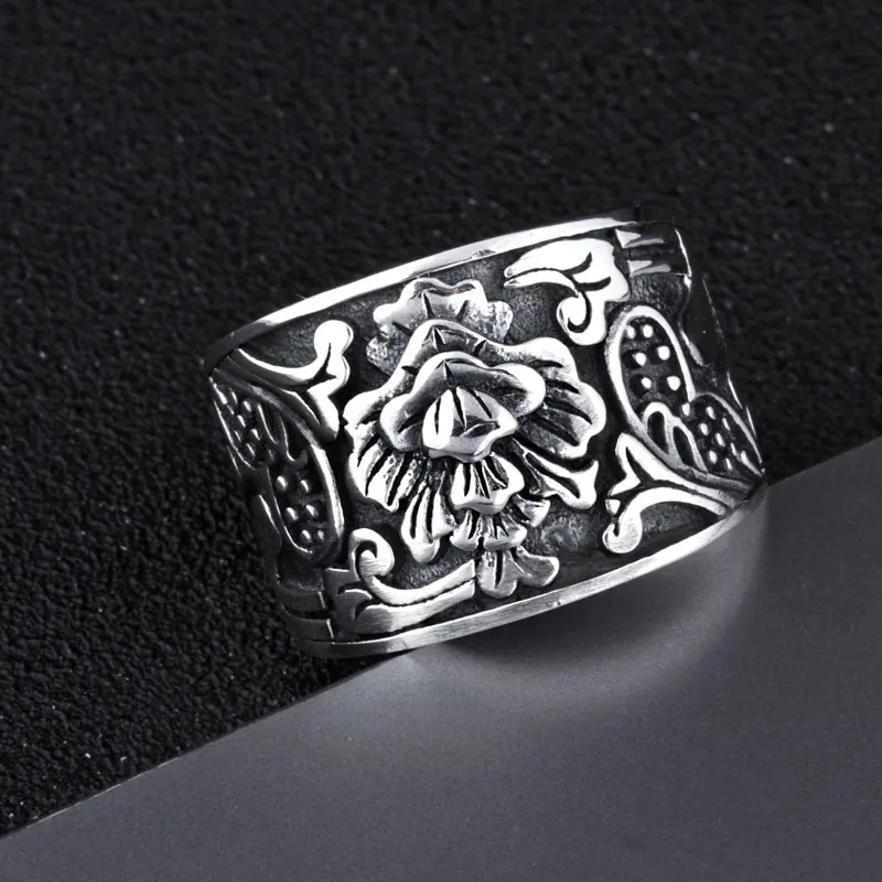 Мужские и женские кольца FNJ серебро 925 пробы в винтажном стиле|thai silver ring|925 ringrings for