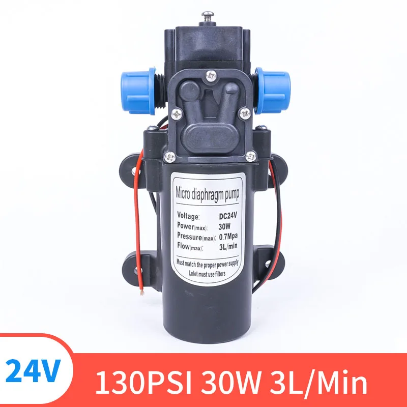Миниатюрный Мембранный самовсасывающий насос высокого давления 24 в пост. Тока 130