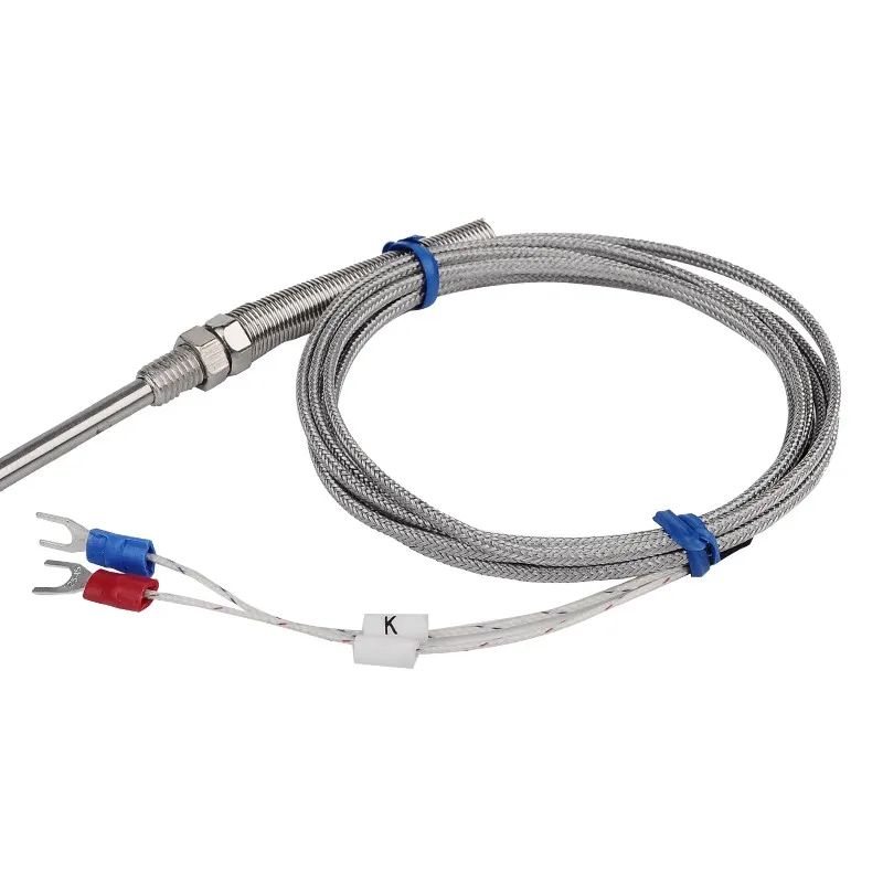 

15cm Stainless Steel Probe Thermocouple Sensor K Type Tube with Wire Cable 0-600'C Degree for Temperature Controller Regulator