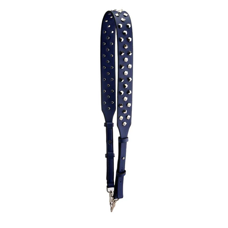 Blue 120 см сумка из искусственной кожи, ремешок для сумки, наплечный ремень с заклепками, регулируемые сумки, аксессуары, стильные ремни, замена ручки - Цвет: Blue