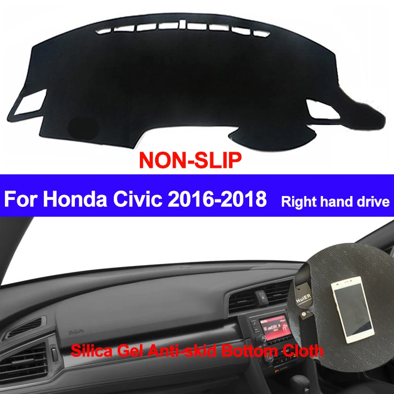 Коврик TAIJS для приборной панели Honda Civic VTi S L RS 2016 2017 2018 силиконовый нескользящий