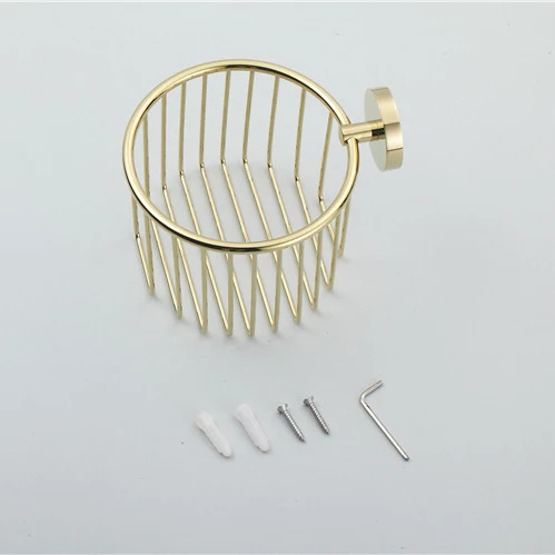 Бумага держатели латунь золотой отделкой Туалет держатель для туалетной бумаги