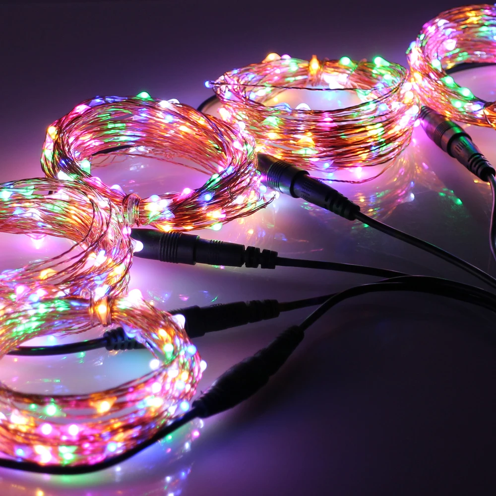 5 * 33Ft 100 LED подключаемый наружный звездный свет медный провод струнные