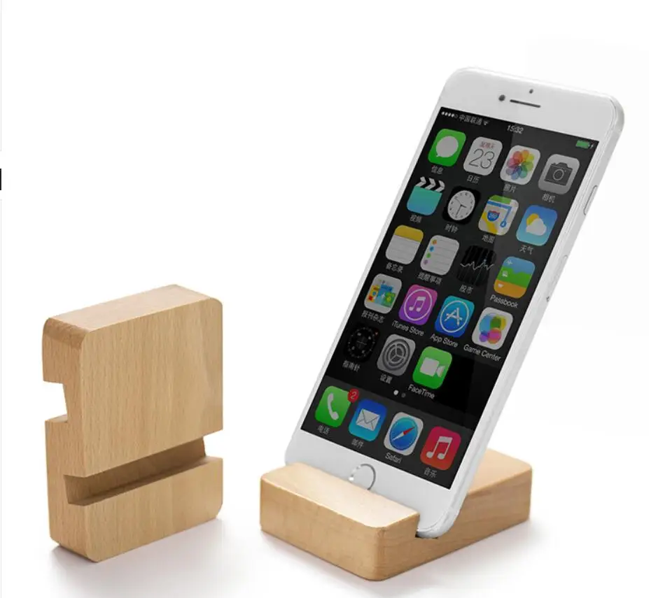 Phone Stand Flat Lazy Wooden Desktop Simple Mobile Tablet PC |