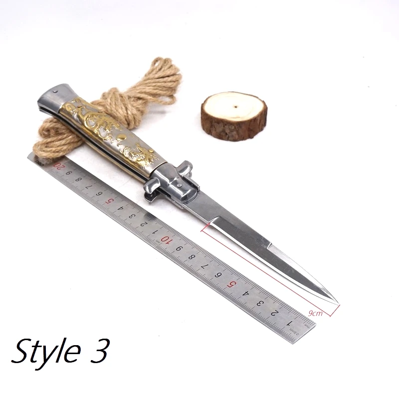 Style 3 Карманный складной нож, походные охотничьи ножи, тактический нож для выживания, 440C Лезвие, алюминиевая ручка, для кемпинга, спасательные инструменты, EDC - Цвет: Style 3