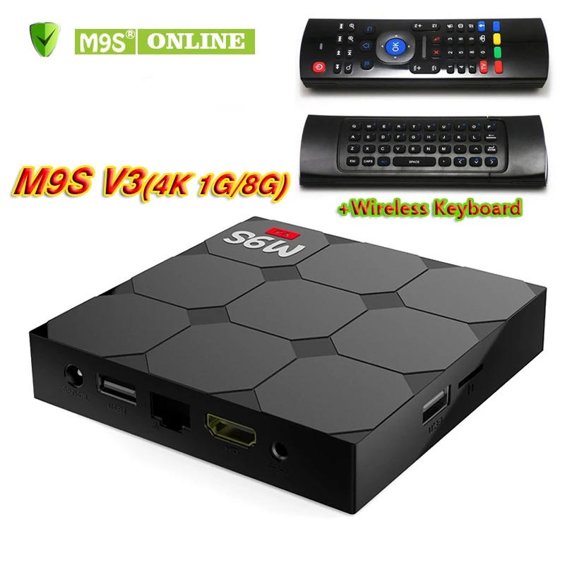 M9S V3 Android 6 0 ТВ коробка Оперативная память 1 ГБ Встроенная 8 RKMC 17 3 Rockchip RK3229 4 ядра