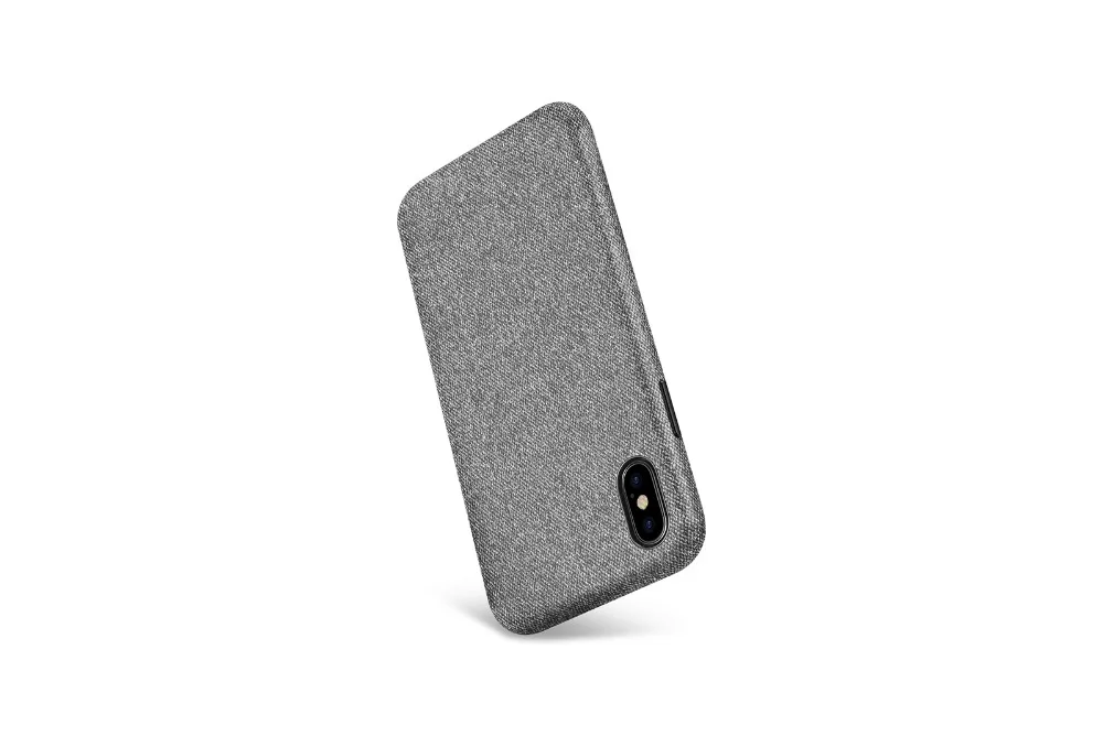 Серый Оригинальный XOOMZ снежный узор ткань чехол для iPhone X Модная тонкая мягкая