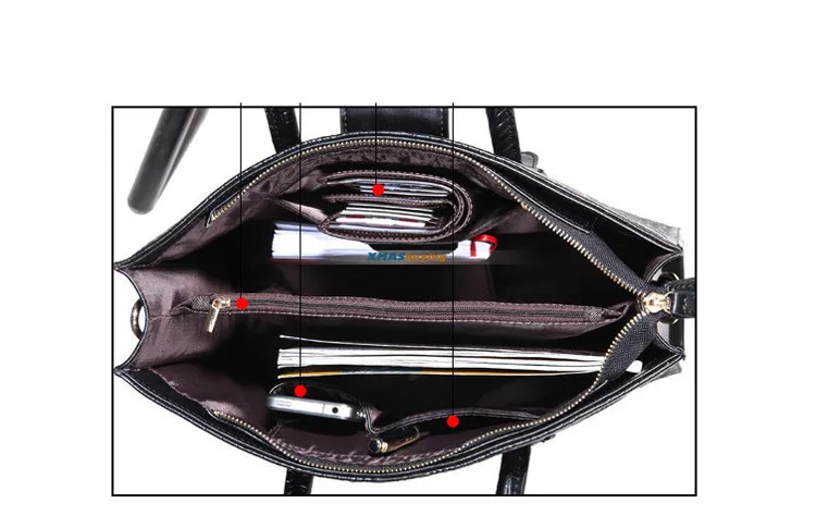 XMESSUN женская сумка из натуральной кожи большая через плечо с крокодиловым узором