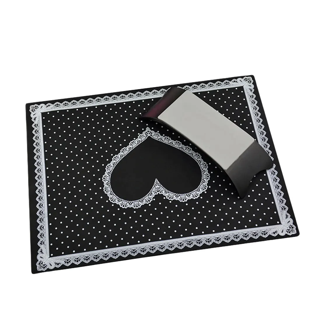 

Hot 1Set Nail Art Equipment 1pc Silicone Plastic Hand Holder Cushion Pillow and 1pc Foldable Washable Silicone Table Mat Pad