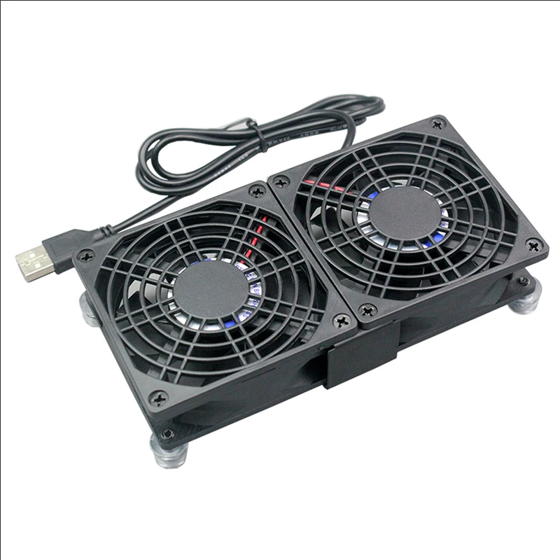 Двойной вентилятор охлаждения 80 мм блок питания USB совместимый с приемник