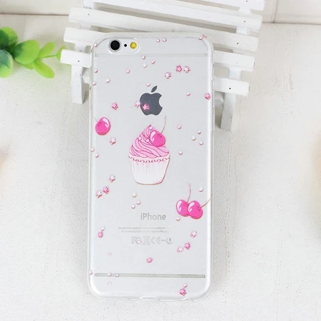 Чехол для мороженого с принтом для Apple iPhone 5 5S 6 6S 7 8 чехлы для телефонов 3D Роскошные Макарон мультфильм Стиль Прозрачный чехол - Цвет: Зеленый
