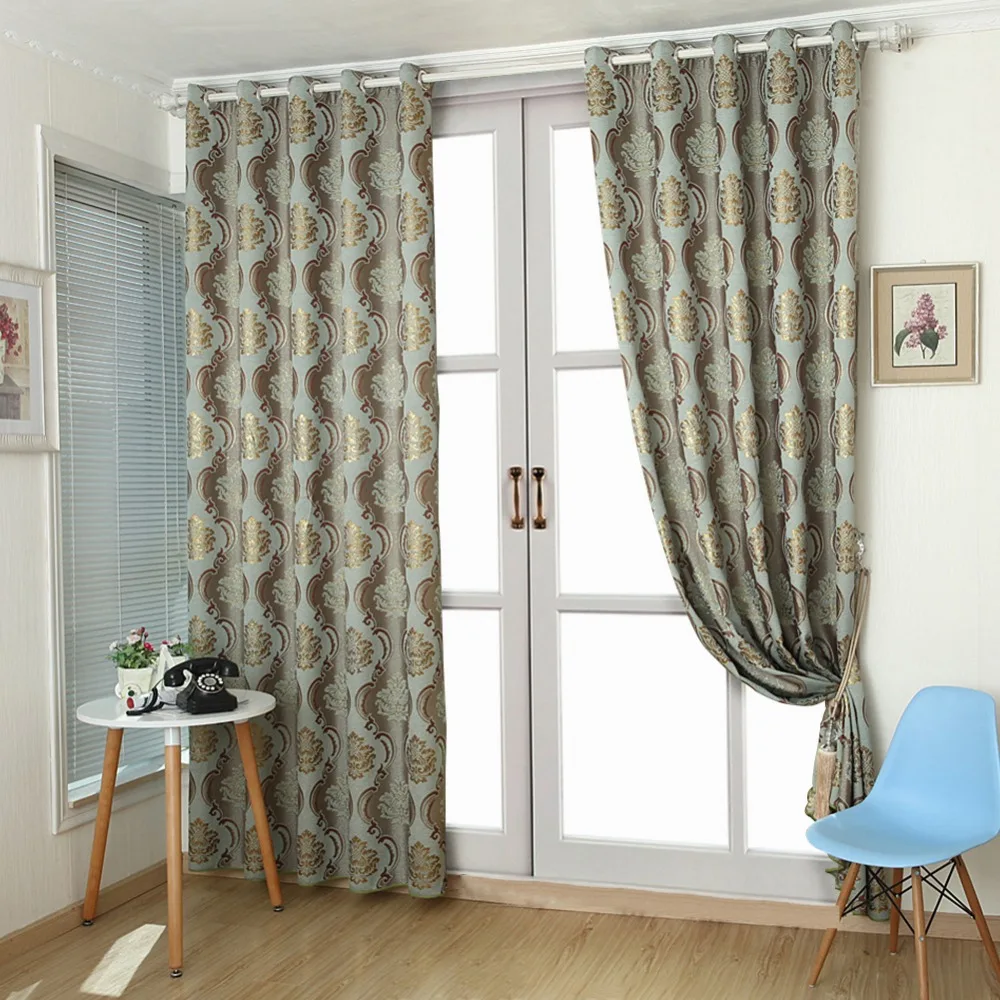 NAPEARL Европейский цветочный дизайн гостиная занавеска Роскошная плотная ткань