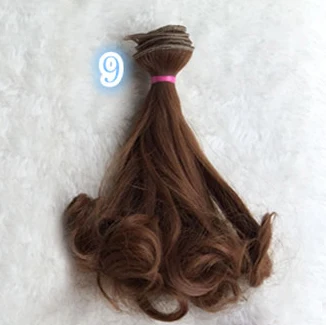 Трессы для кукол Модный 15*100 см DIY мини-трессы кукольный парик высокотемпературный материал прямой парик для волос для BJD высокотемпературные аксессуары для кукол трессы для куклы 15cm волосы для кукол - Цвет: 9