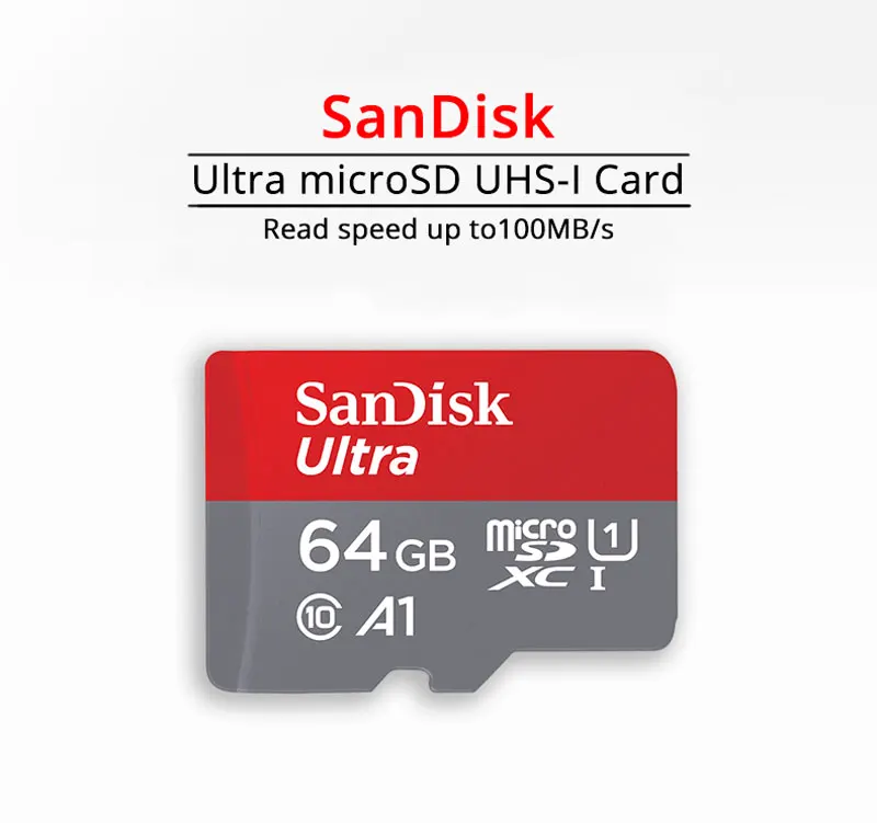 Карта памяти SanDisk, 32 ГБ, Micro SD карта, 64 ГБ, 128 ГБ, TF карта, 256 ГБ, A1/A2, C10, UHS-I, U1/U3, U3, V30, SDXC, 4 K, HD, для Samrtphone/Tablet/PC