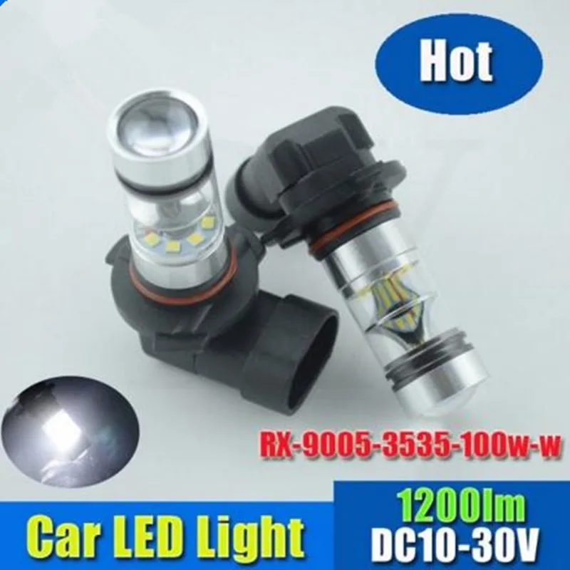 2 шт./лот АВТОМОБИЛЬНЫЕ 9005 HB3 6000K чистый белый 100W 20 CREE чип светодиоды высокого
