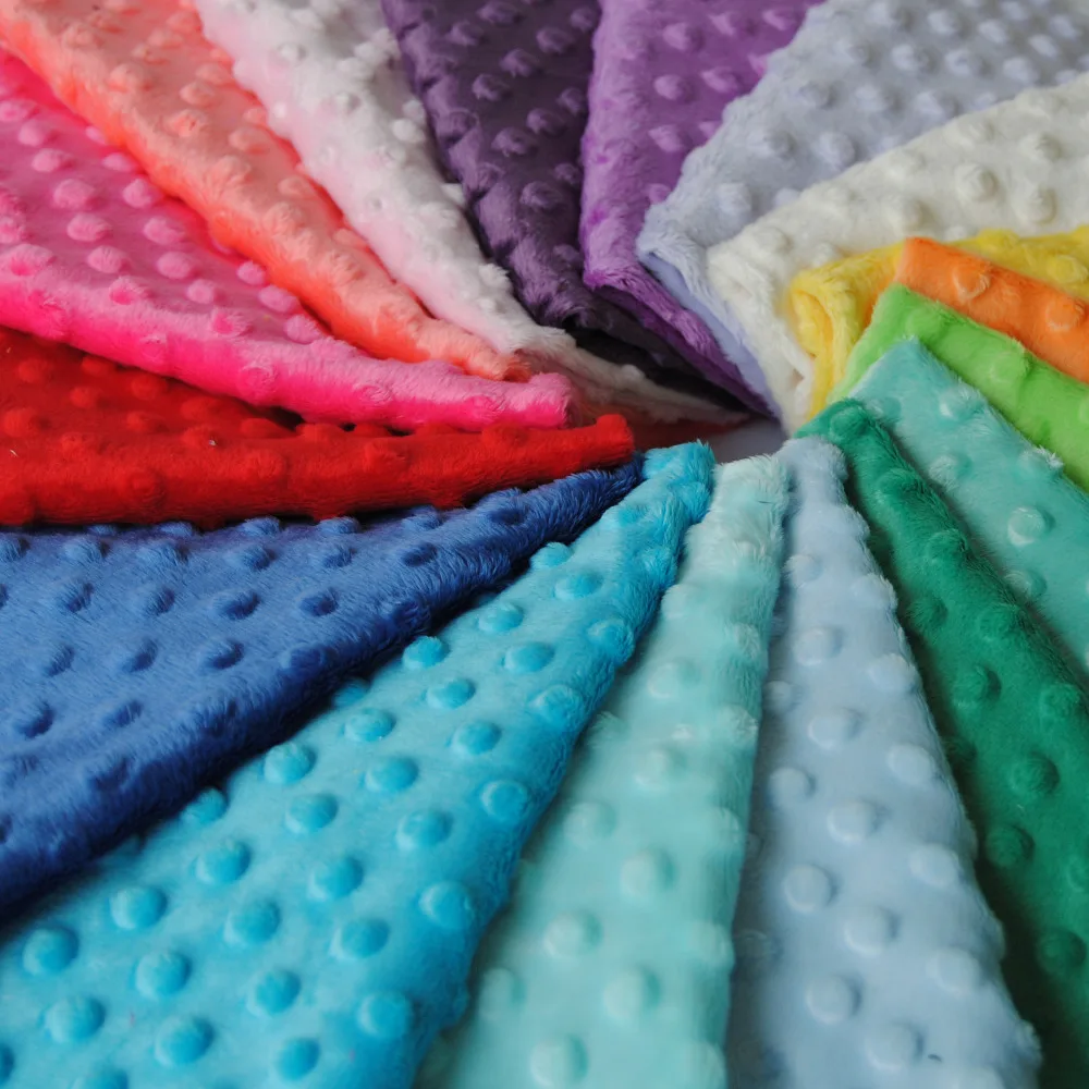Бесплатная доставка Мягкий Минки Dot Ткань плюшевые Продавец Метр Популярные