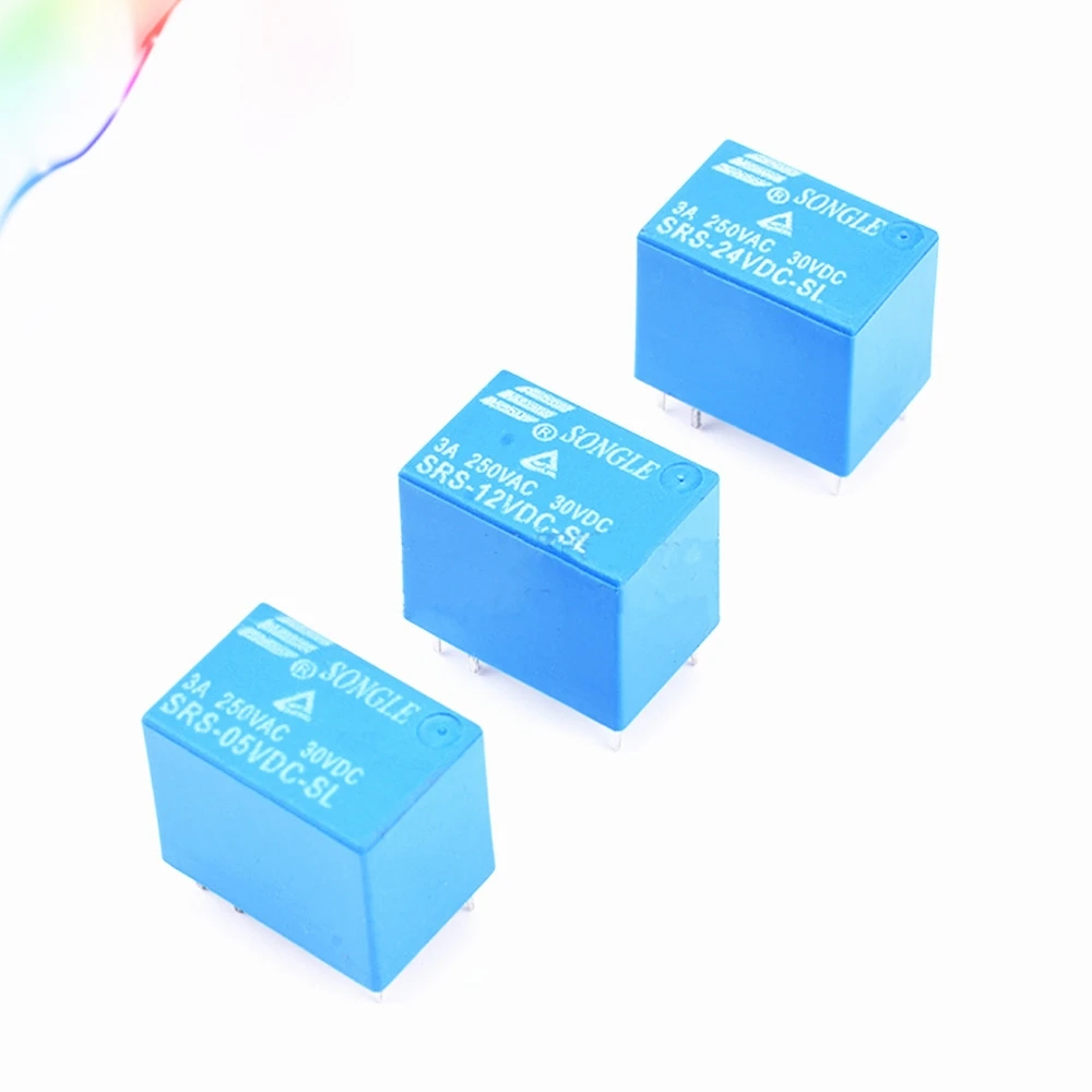 5 шт. SONGLE Реле типа Мощность реле ПП PCB 6 pins голубом цвете для детей возрастом от до