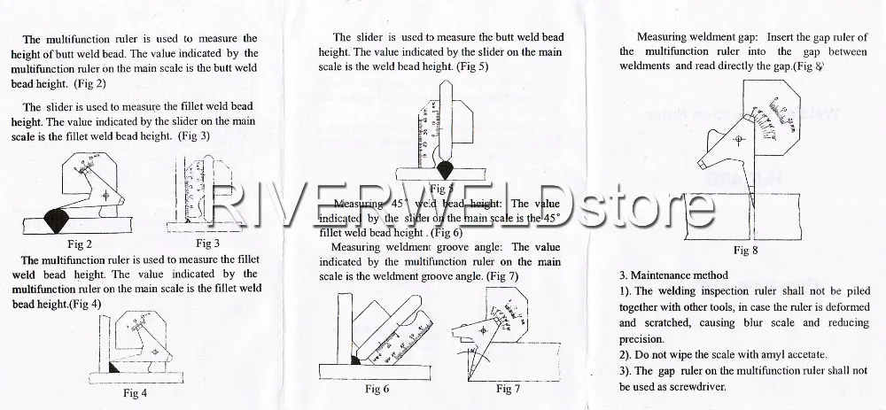 Калибр для сварки высота бусин Сварочная линейка HJC40 Метрическая|gap gages|welding gaugegauge