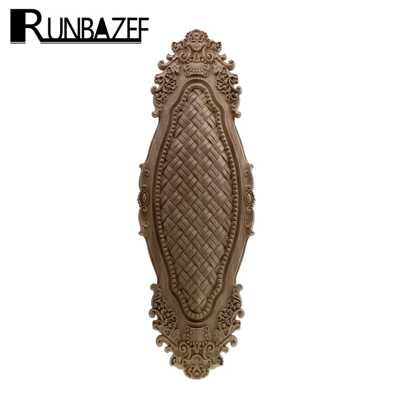 RUNBAZEF Door Heart Oak Wood Applique Carved Corner Vintage Home Decoration Maison Accessories Wall Furniture Decor Decal | Дом и сад