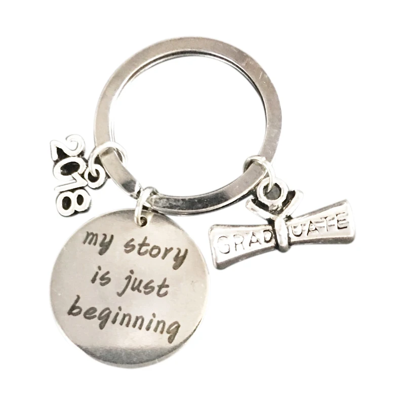 Металлические брелки из нержавеющей стали надпись 2018 моя история только