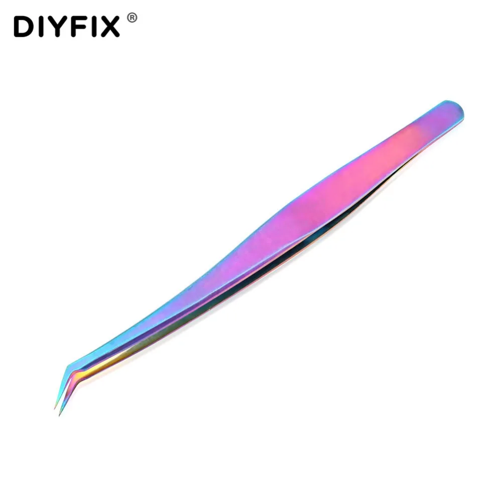 Пинцет DIYFIX для наращивания ресниц точные прямые изогнутые искусственные стразы