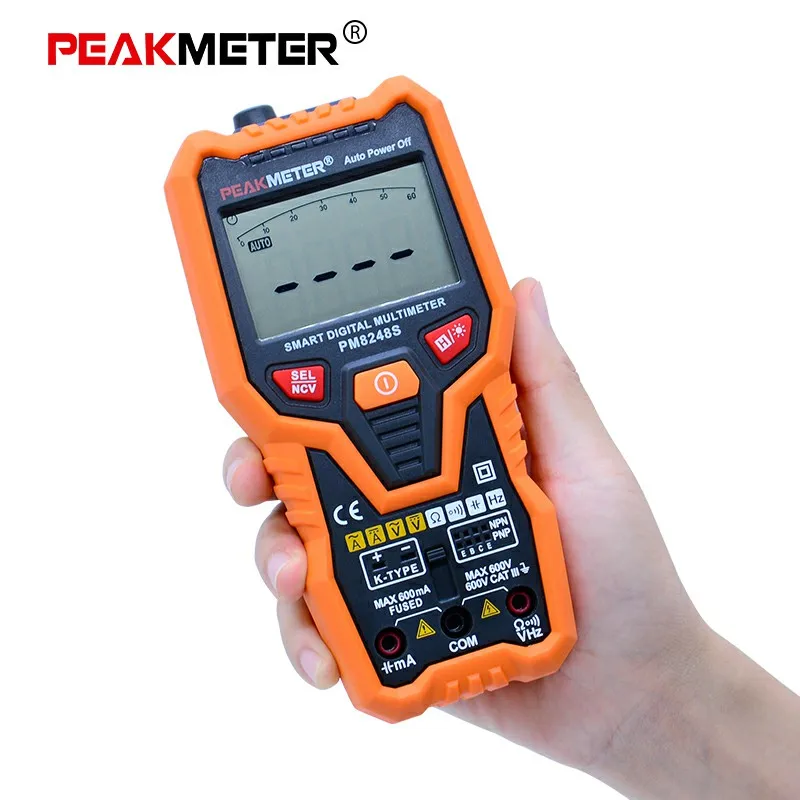 Цифровой мультиметр PEAKMETER PM8248S измеритель бесконтактного напряжения 30 ~ 1000 Гц