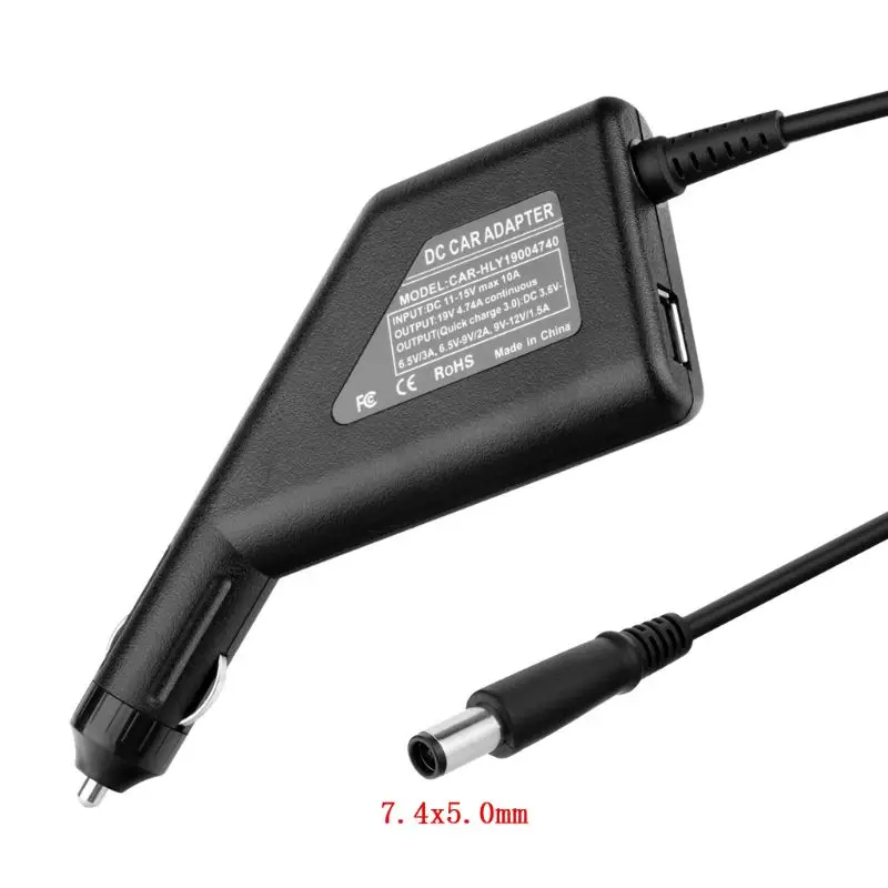 Автомобильное зарядное устройство для ноутбука HP Pavilion DV4 DV5 90 Вт 19 в 4 74 А 7 Х5 мм QC 3 0