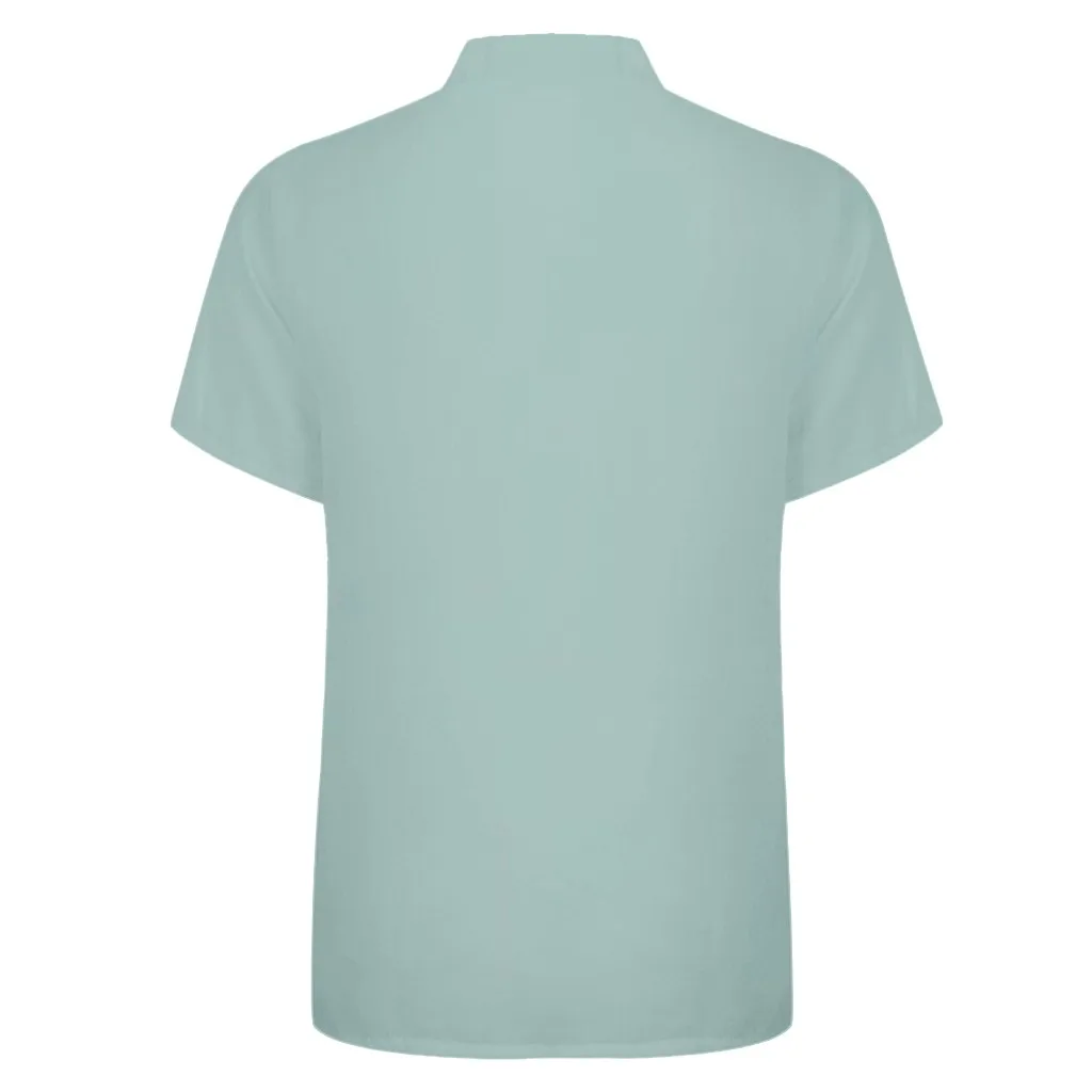 Мужская рубашка blusa masculina, мешковатая, стиль, хлопок, лен, короткий рукав, мужская рубашка на пуговицах, Мужская одежда, camisa masculina