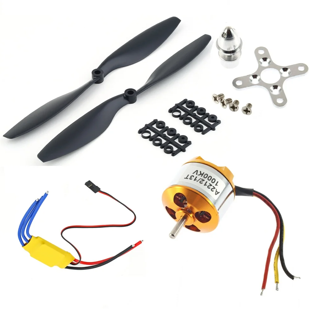 Бесщеточный роторный двигатель A2212 1000KV 2200 + SimonK 30A ESC 1045 пропеллер (1 пара) комплект