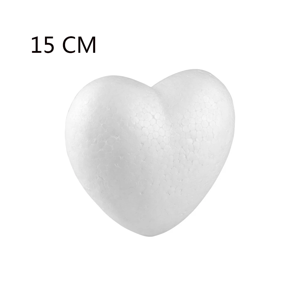 15 CM love Свадебные украшения 15/20/30 см вспененный пенополистирол Моделирование Медведь пены с изображением белого медведя, пена подарки в форме сердца шар с утолщённой меховой опушкой, хороший подарок на Рождество - Цвет: 15 CM love