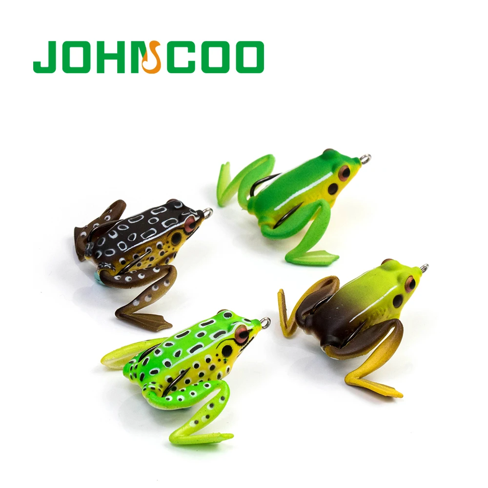 Новая мягкая пластиковая рыболовная приманка лягушка с острым крючком Воблер
