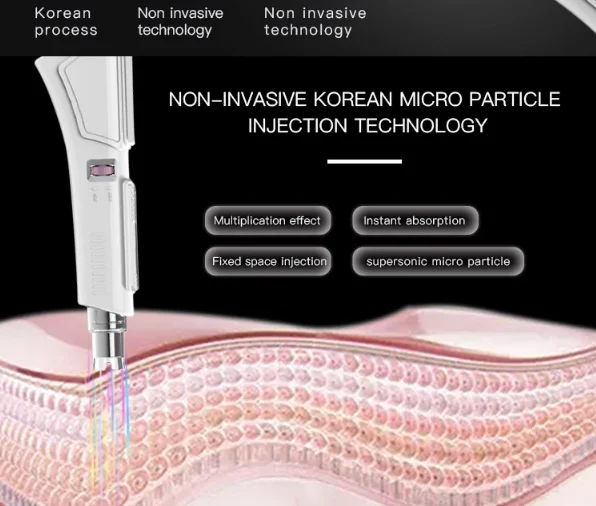 Многофункциональная 2в1 Hello Face безболезненная микрочастица Неинвазивная розовая косметическая машина для ухода за кожей глаз и лица