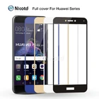 Nicotd 2.5D Premium полное покрытие закаленное стекло для Huawei Mate 8 9 Nova Plus P8 Lite 2017 P9 P10 Защита экрана для Honor 8 6x