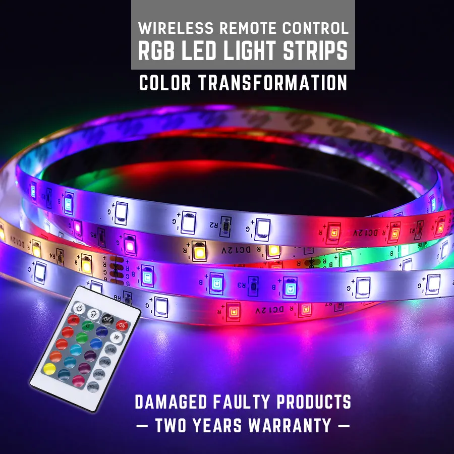 Светодиодный свет полосы AC100 240V 5 м светодиодный RGB пульт дистанционного