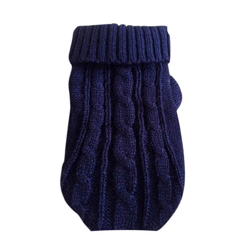Navy Blue Одежда для собак больших и маленьких, куртка для собаки, кошки, одежда для свитер для собаки, пальто для собак, чихуахуа, вязаная рубашка, жилет для кошки, костюм - Цвет: Navy Blue