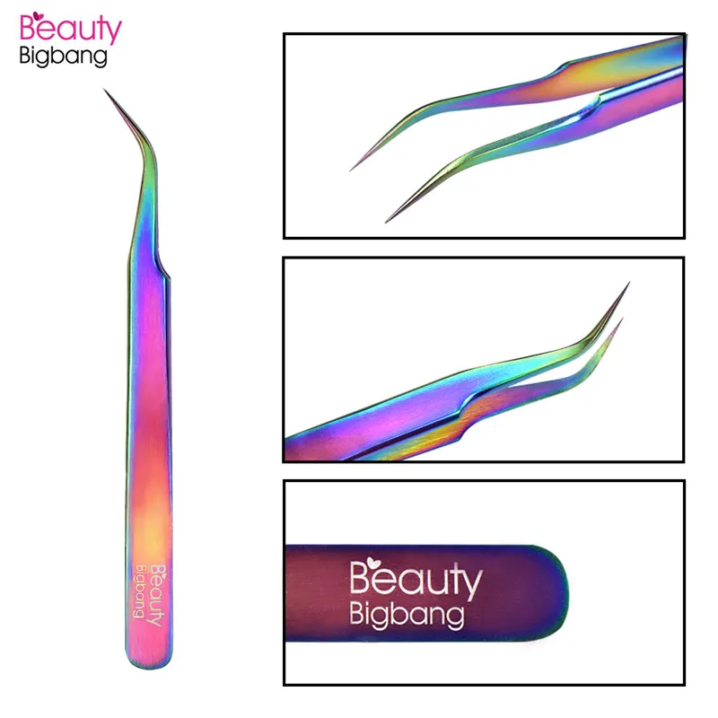 Пинцет для ногтей BeautyBigBang Rainbow Маникюрный Инструмент дизайна ремонт уход