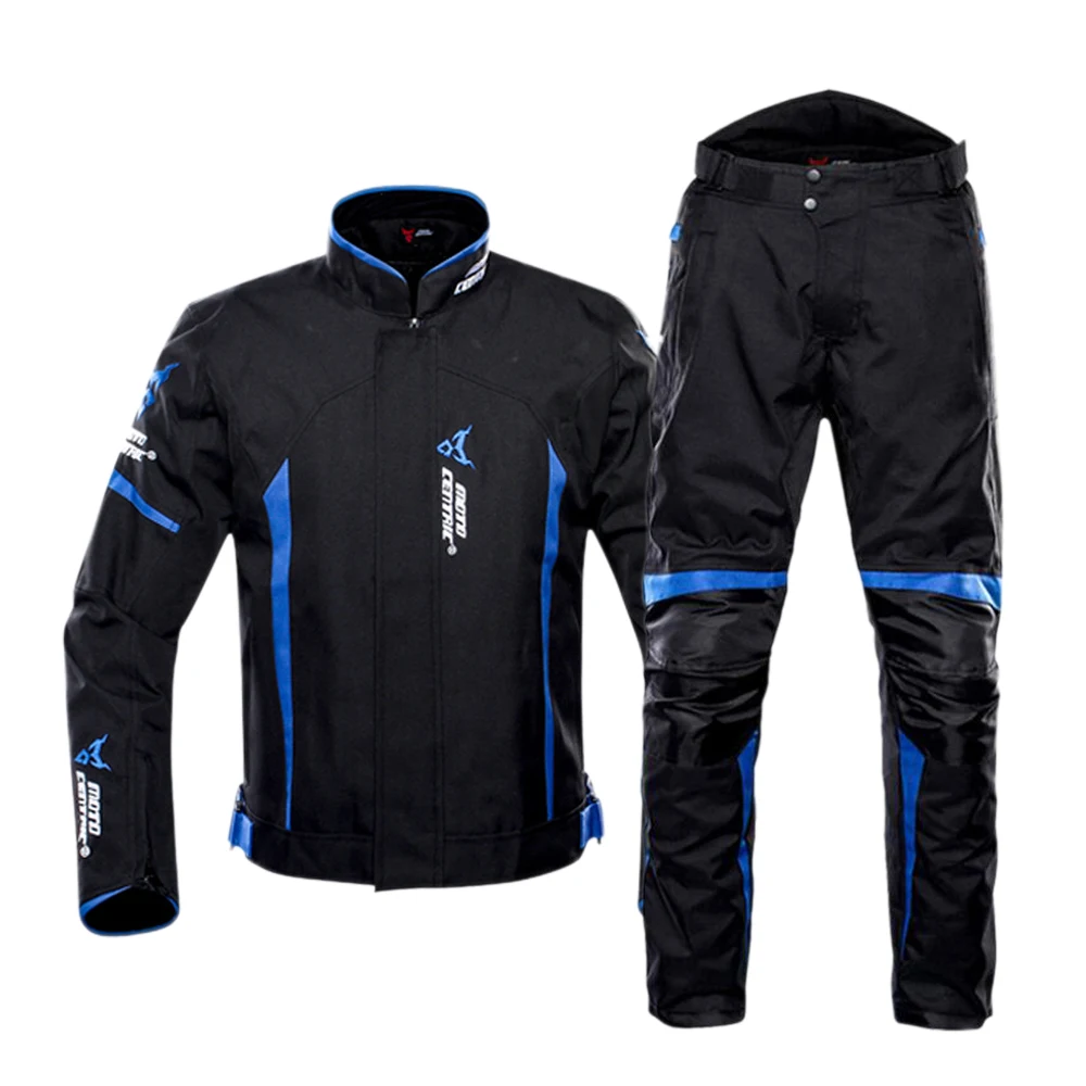 blue set Мотоциклетная куртка для езды на мотоцикле, гоночная куртка Jaqueta Chaqueta, мотоциклетная куртка, бронежилет, защитное снаряжение для мотокросса, мотоциклетная куртка - Цвет: blue set