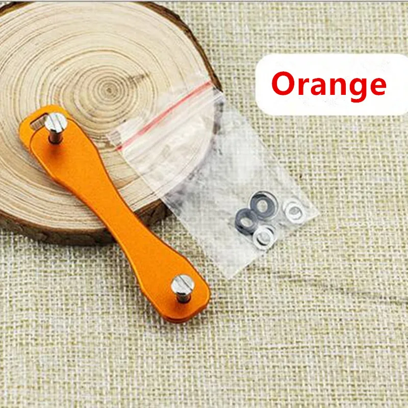 Orange DIY EDC Карманный ключ Организация смарт-брелок кошельки металлический держатель ключей для автомобиля коллектор ключница брелок кольцо инструмент - Цвет: Orange