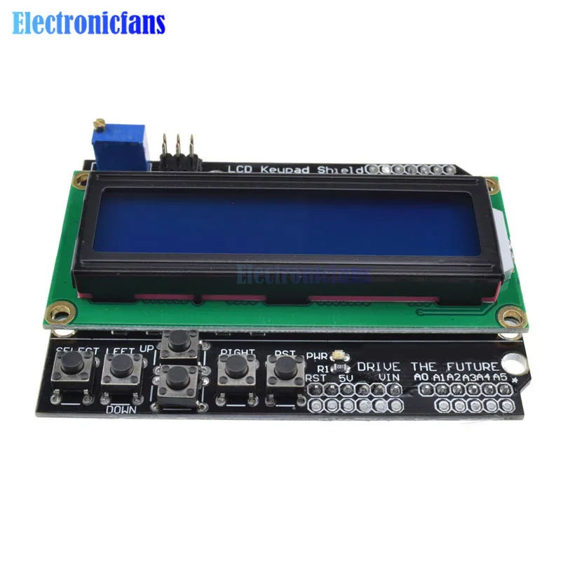 ЖК-экран с клавиатурой 1602 для Arduino 1602, ЖК-дисплей ATMEGA328 ATMEGA2560 для Raspberry Pi UNO, синий экран, модуль черного света